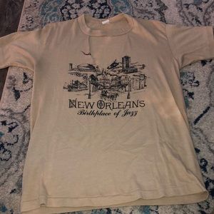 V-neck, soft, new Orleans themed tee